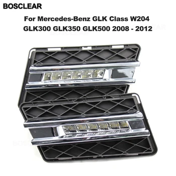 

2pcs LED DRLDaytime Running Lights Fog lamp Cover For Mercedes Benz GLK Class W204 GLK300 GLK350 GLK500 2008 2009 2010 2011 2012