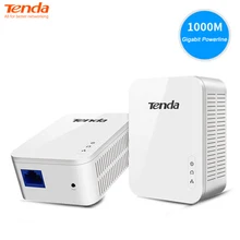 Комплект адаптеров Tenda PH3 AV1000, 1 порт, Gigabit Powerline, до 1000 Мбит/с, P3 Ethernet PLC Комплект адаптеров Tenda PH3 AV1000, 1 порт, Gigabit Powerline, до 1000 Мбит/с, P3 Ethernet PLC