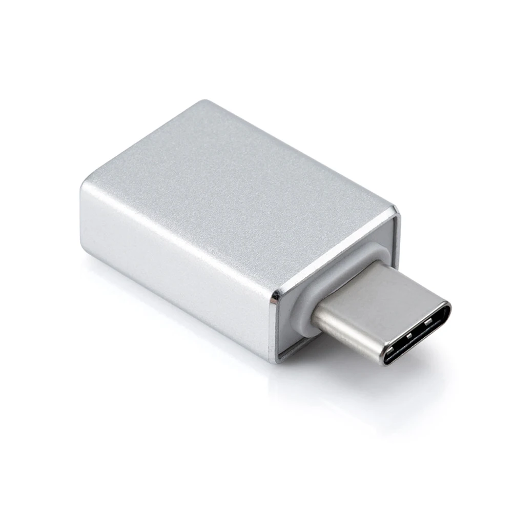 OTG USB C Adapter Type C to USB 3.0 Adapter Type-C Adapter for Macbook Samsung S10 S9 Huawei Mate 20 P20 USB-C Connector - Цвет: Silver