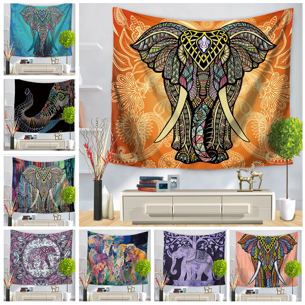 

13 colors Elephant Tapestry Wall Hanging Animal Twin Hippie Tapestry Blue Boho Hippy Bohemian Dorm Decor Bedspread TAP32