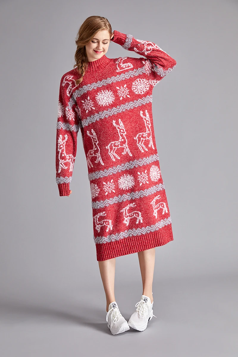snowflake sweater dress