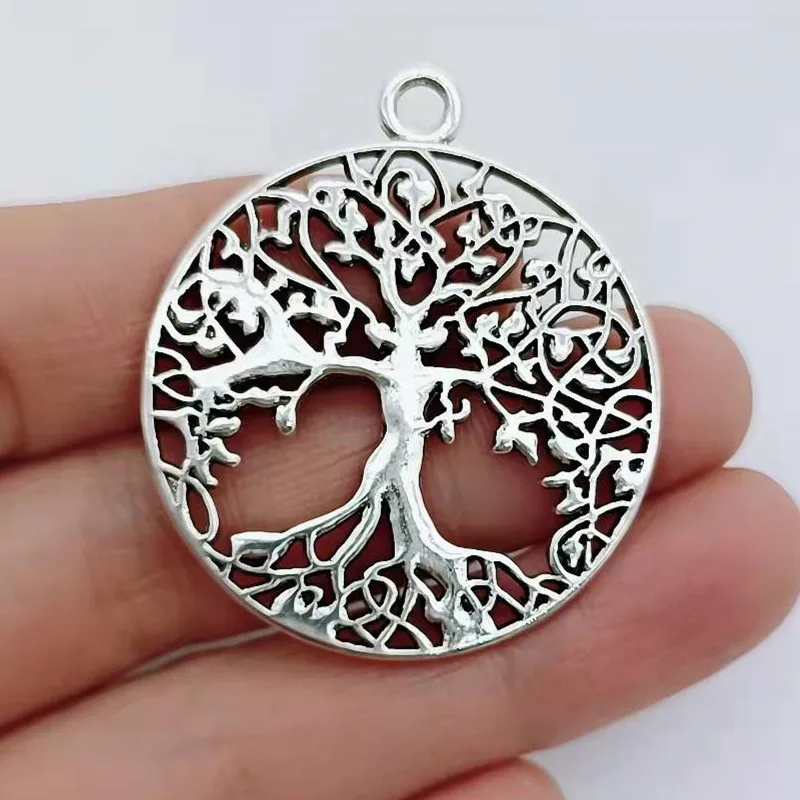 2pcs40x35mmTreeOfLifeCharmPendantsForJewelryMakingTreeOf