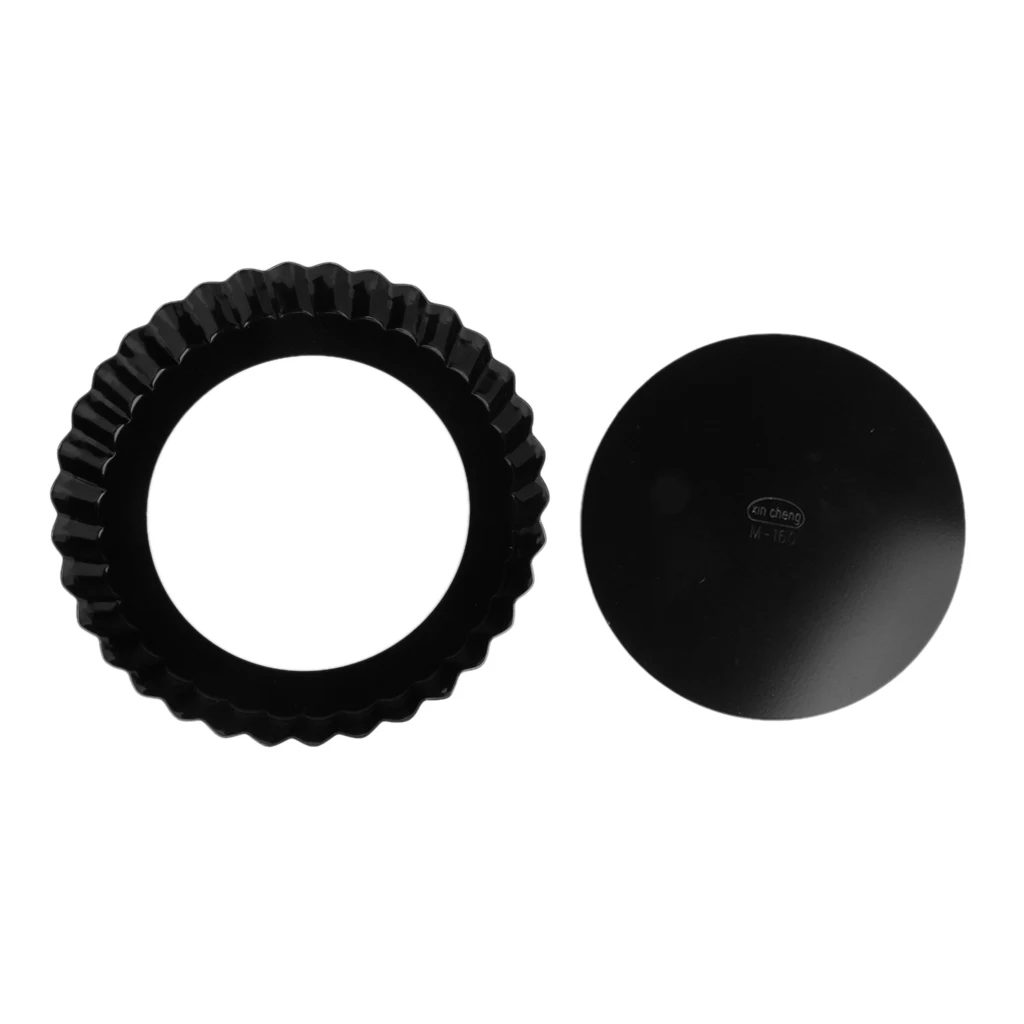 6" Flan Tin Tart Pie Pan Fluted Cake Baking Tray Non Stick Loose Base Mold