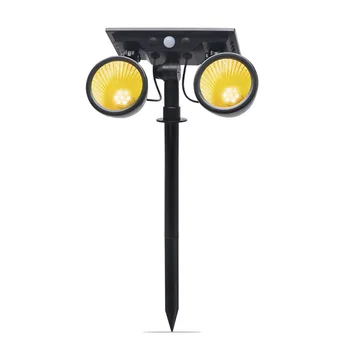 

5mLED Solar Dual-head Spotlight Outdoor Waterproof Landscape Plug-in Garden Light 360 Rotating Solar Irradiated Lawn Light Decor