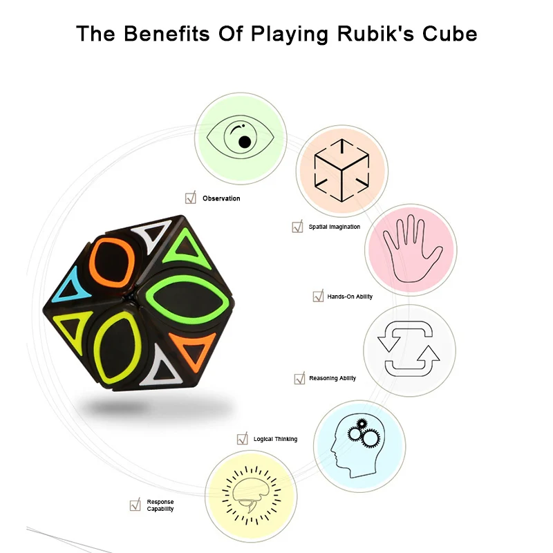 QIYI Размер кленовый треугольник куб скоростная Игрушка антистресс для Neo Cubo Magico головоломка для детей образовательные подарки магнитные шарики