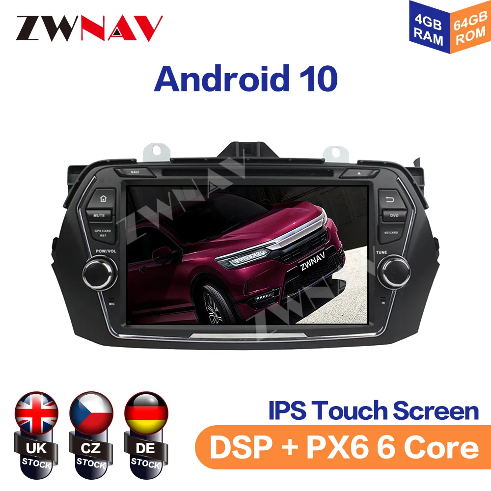 

Car DVD Player Android 10 PX5/PX6 Multimedia Player GPS Navigation For Suzuki CIAZ Alivio 2014-2016 Auto Radio Stereo Head Unit