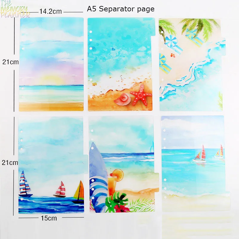 

The Memory & Planner Pp Transparent Color Index Page Handbook Classification Page A5a6 Loose-Leaf Partition 6 Sets