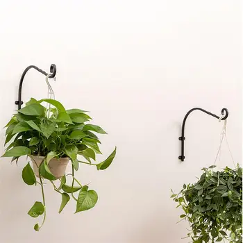 

2PCS Wall Hanging Flowerpot Hook Iron Art Flowerpot Hook Garden Balcony Hanging Basket Stand Multi-purpose Hanging Hook