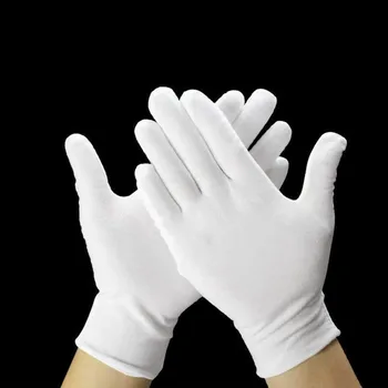 

30/60 Pairs Environmental Protection Pure Cotton Inspection Work White Gloves Jewelry Lightweight Hight Quality Thin Style Glove