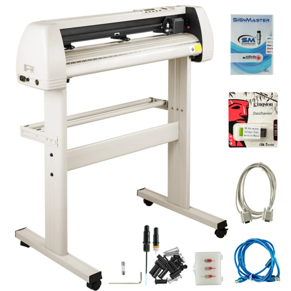 34 Inch Graph Vinyl Cutter Plotter 870mm Sign Sticker Making Print Signmaster 3 Blades