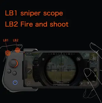 

Yiwa One-handed Wireless Bluetooth Gamepad Joystick for Android IOS Phone PUBG Game Pad Rechargeable Game Handle r30