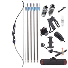 

30-50lbs Recurve Bow Arrow Set for Right Hand Magnesium Aluminum Alloy Handle for Shooting Practice Beginner Archery Hunting