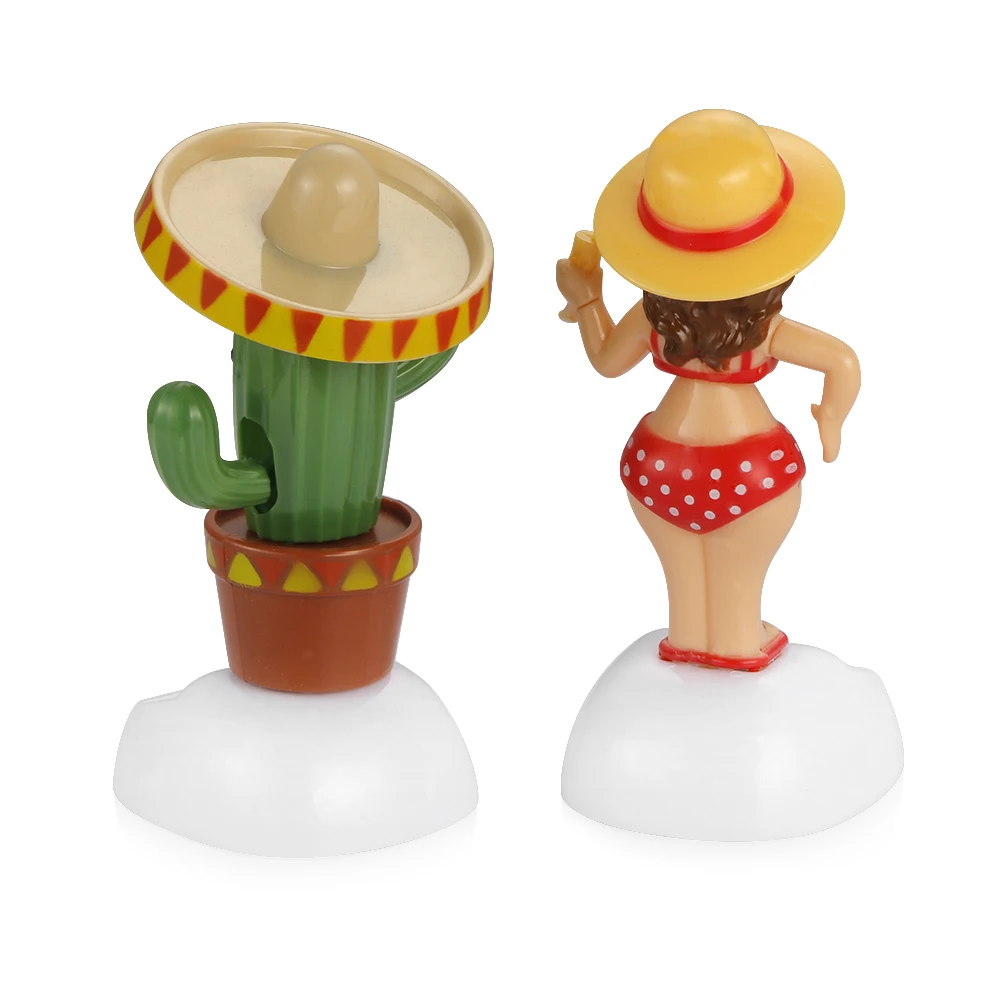 Figurines Dansantes Solaires - Décoration De Tableau De Bord, Bureau, Rebord De Fenêtre