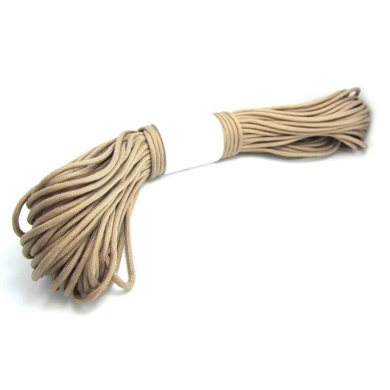 Parachute code rope- 7 strands, 550 pounds, 100 feet - Цвет: beige
