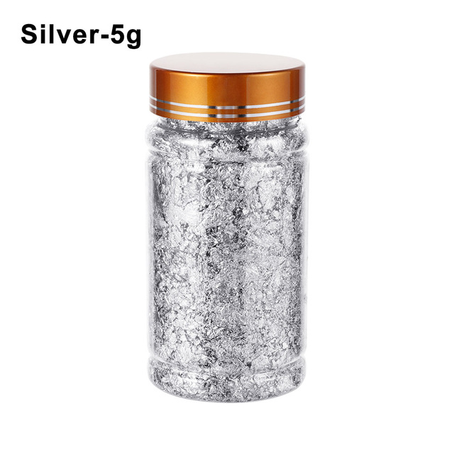 Gold/Rose gold/Silver Flakes Glitter Aluminum Foil Sequins Chrome Powder Nails Irregular Sticker Nail Art Manicure Decor