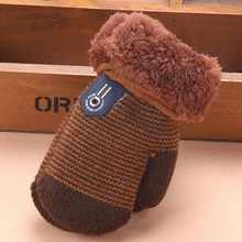 Вязаные перчатки для детей Новое поступление на зиму для маленьких мальчиков и девочек Теплые веревку полный митенки для пальцев перчатки для детей Дети