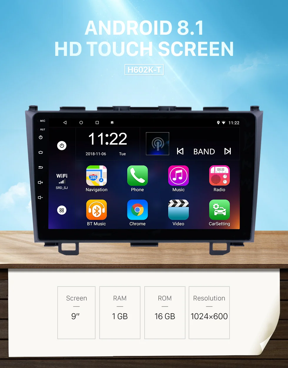 Excellent Seicane Android 9.0 9 Inch 2Din Car Radio Quad Core GPS car Multimedia Player For Honda CRV 2006 2007 2008 2009 2010 2011 1