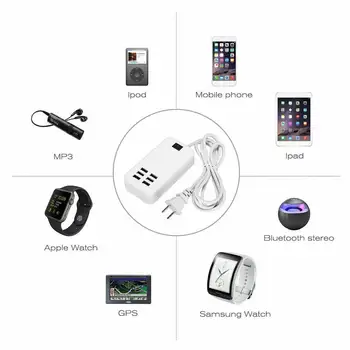 

6-port Splitter With Switcher Power Adapter Usb Charger Phone Pl 6usb Plug Multi-port Charger Port Charger Travel Multi-usb O0G6