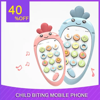 

Safe Baby Teether Toys Early education bilingual multi-function mobile phone security soft can bite MUSIC GAME christmas giftS
