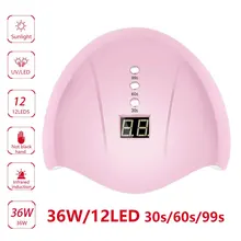 36/6 Вт Сушилка для ногтей для всех гелей 12/3 светодиодный s УФ-лампы для ногтей Светодиодный УФ-лампы для ногтей машина для отверждения 30 s/60 s/99 s таймер разъем USB