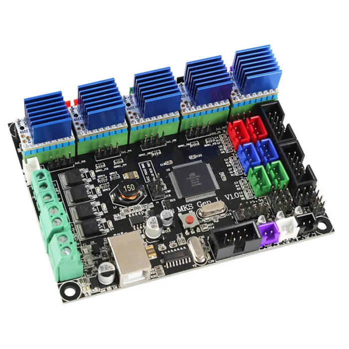 Улучшенный 3d принтер доска MKS Gen L V1.0 контроллер с 5 шт. TMC2209V2.0 для Ramps1.4/Mega2560 R3 DU55