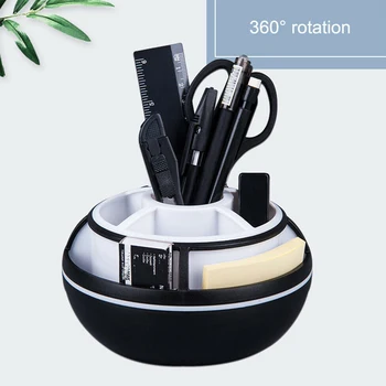 

Office Organization Home Accessories Storage Box Pencil Pen Desk Organizer Desk Accessories 360 Degrees Rotation Desktop Holder