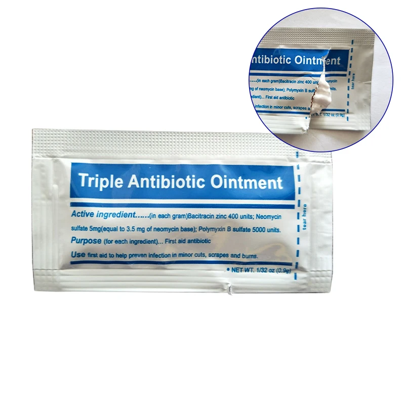 0.9g/Pack Triple Antibiotic Ointment Gel for Burns First Aid Kit Accessories Dressing Burn Cream Wound Care Anti-infection