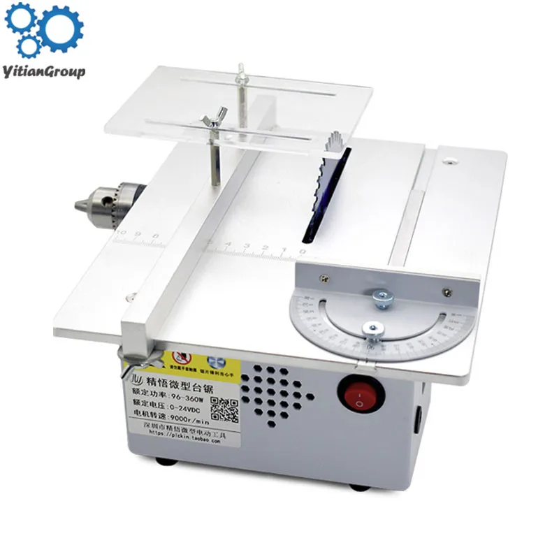 

Mini Table Saw Handmade Woodworking DIY Model Electric Polishing Cutting Tool Aluminum Alloy Circular Saw Blade 7000 rpm DC24V