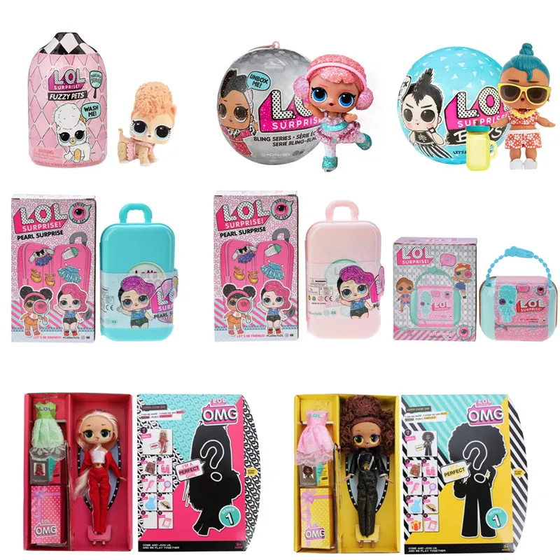 

Original LOL Surprise Series 5 Hairgoals lol pets Plastic Baby Doll DIY Toy Kids Girls birthday Gifts
