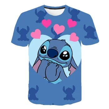 

Kids T-shirts Boys Clothes stitch Series Summer Cartoon Girls polyester Loose T Shirt Casual Tops Tees T-shirt Children Clothing
