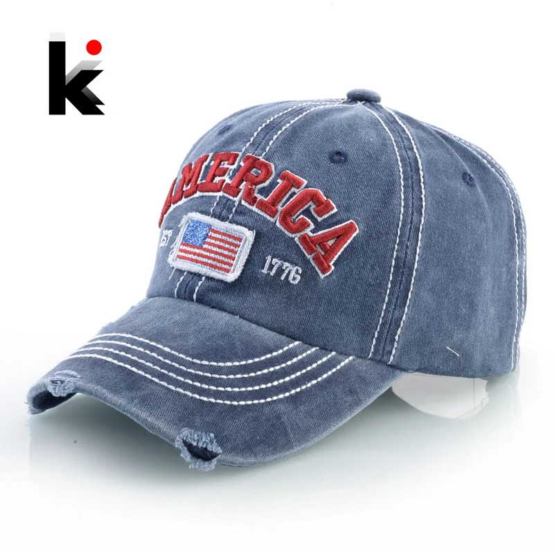 

New Fashion Baseball Caps Embroidery Letter AMERICA Baseball Hat Men Women Streetwear Hip Hop Bone Casquette Unisex Golf Dad Hat