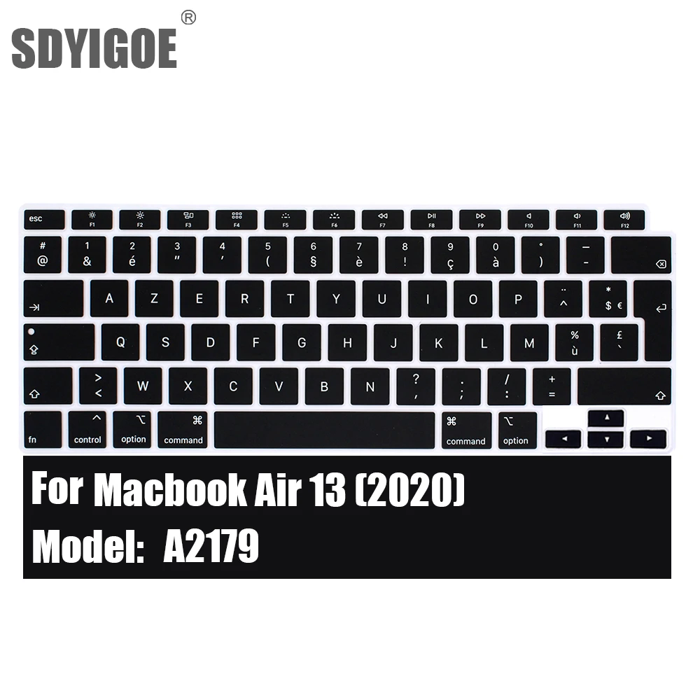 Per Macbook Air Copertura Della Tastiera "Azert" Versione Francese Per Macbook Air13 A2179 New Air 2020 13 "In Silicone Tastiera Pellicola Protettiva