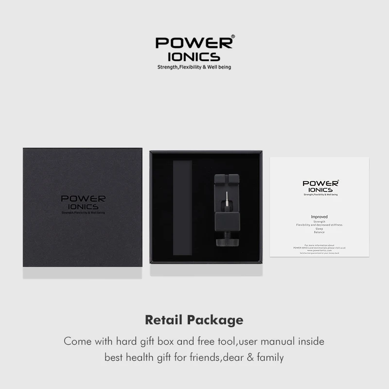 Браслет для мужчин и женщин Power Ionics модный спортивный браслет из титановой стали
