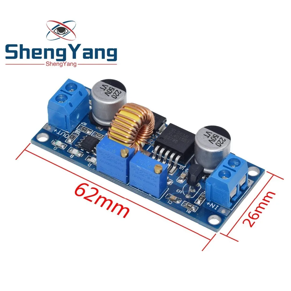 ShengYang 5A постоянного тока в DC CC CV литиевых батарея шаг подпушка зарядки доска светодиодный трансформатор литиевых зарядное устройство шаг