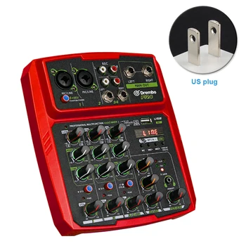 

Computer 4 Channel Sound Board Console Live Streaming Portable 48V Phantom Power Studio USB Audio Mixer Bluetooth Professional