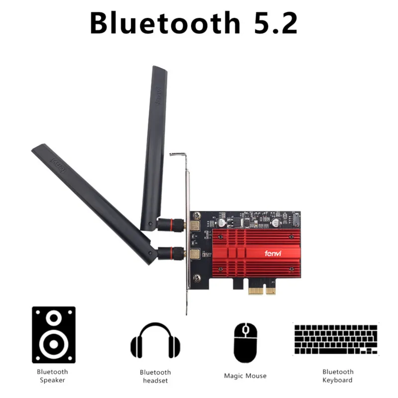 Fenvi Wi-Fi 6E Intel AX210 3000Mbps PCIe Wireless Network Wi-Fi Wlan Adapter 2.4G/5G/6Ghz 802.11AX Bluetooth 5.2 Card Windows 10 best usb wifi adapter