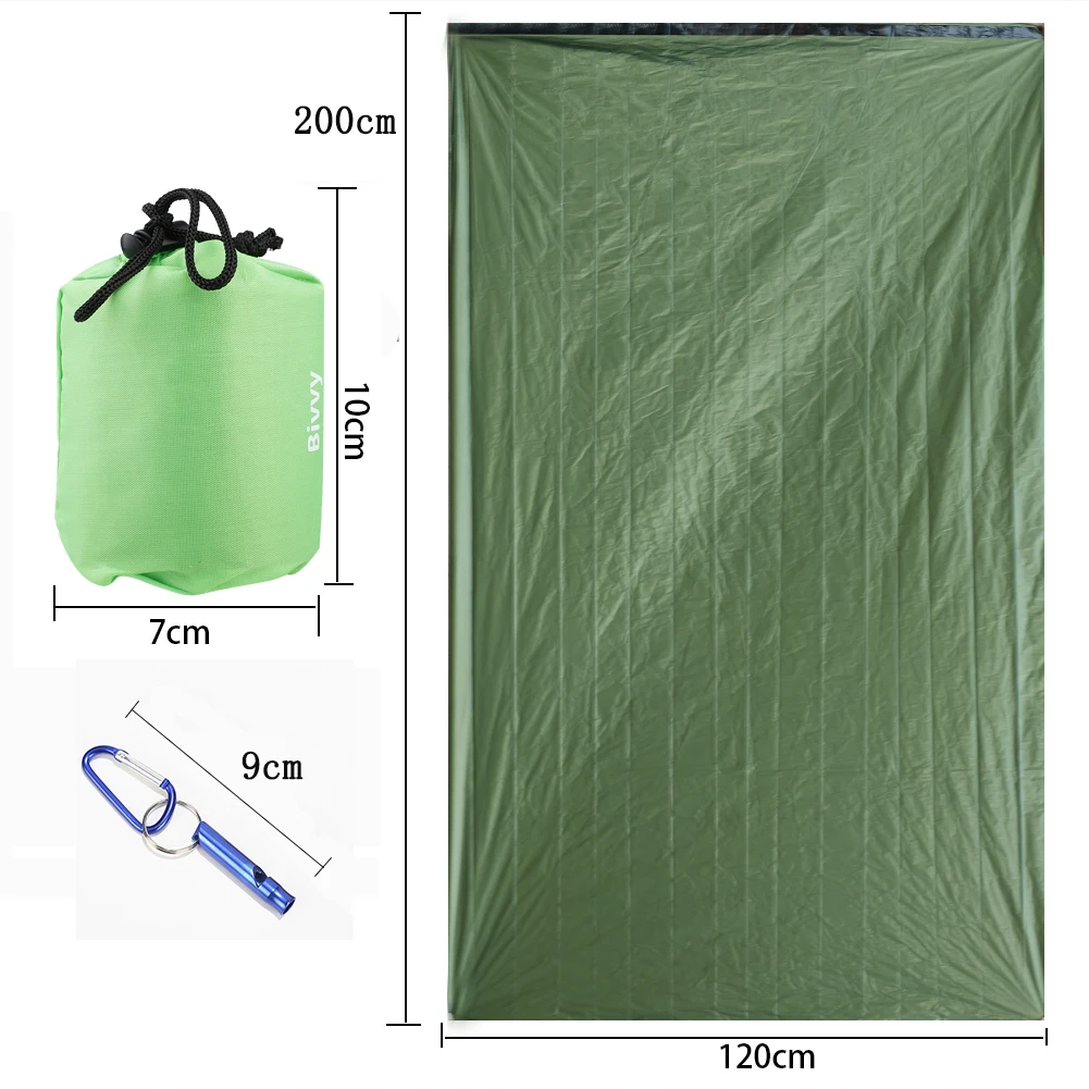 

Outdoor Emergency Sleeping Bag PE Thermal Keep Warm Waterproof First Aid Emergency Blanket Camping Survival Gear