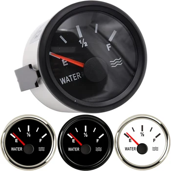 

A52mm Water Level Gauge 0-190ohm 240-33ohm Stainless Steel Boat Water Tank Level Indicator Gauge Tool White Black instrument