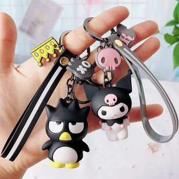

Popular Creative Epoxy Penguin Big Ear Dog Keychain Cute KT Cartoon Lovers Bag DIY Key Chain Pendant Business Promotion Gifts