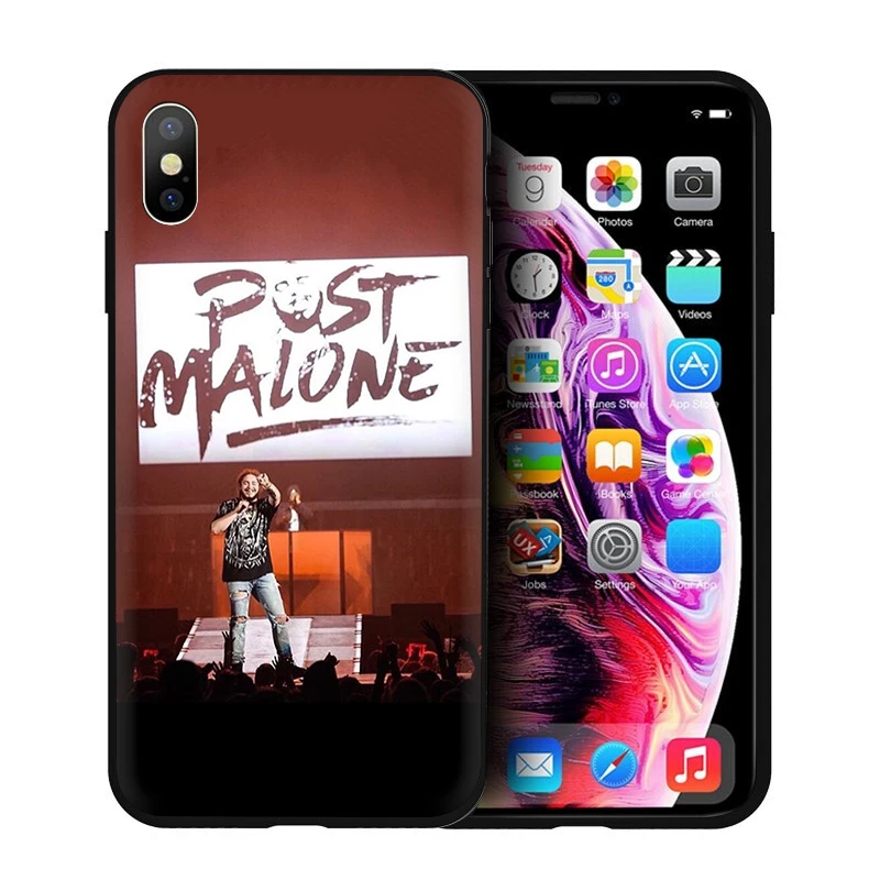 EWAU Post Malone силиконовый телефон чехол для iPhone 5 5S SE 6 6s 7 8 plus X XR XS 11 Pro Max - Цвет: B10