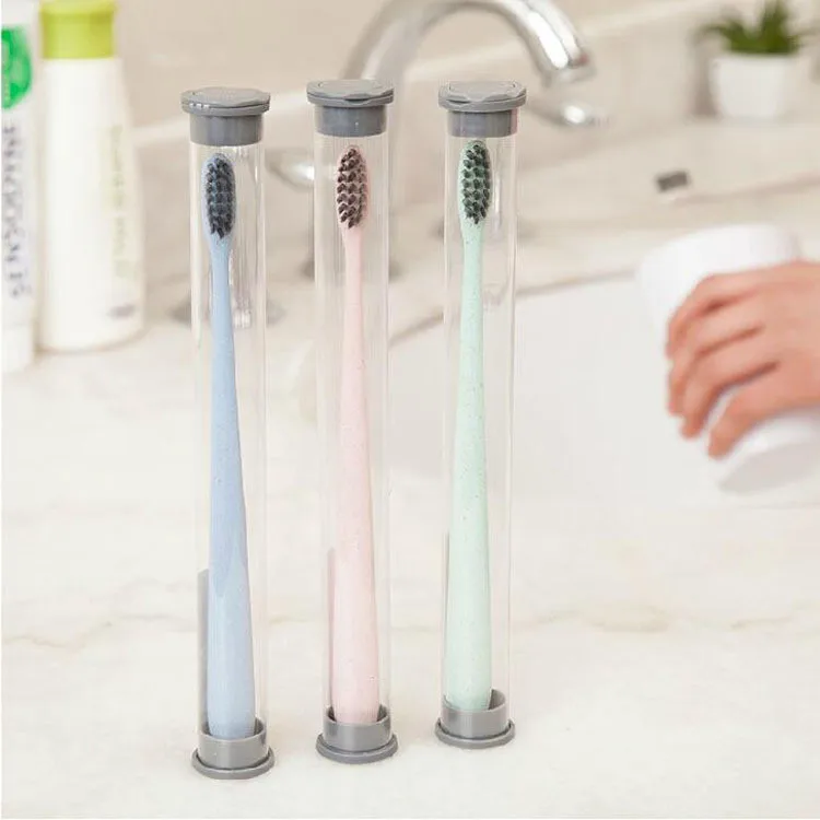 

Single Just-Bamboo Charcoal Toothbrush Travel Life Commodity Adult Water Draining Fine Soft Bristle Wheat Straw Toothbrush