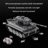 925pcs Building Blocks RC Tank ToyHigh Simulation RC Assembly Military Tank Brick Weapon Kid intelligence Learn toy For Boy Gift 1