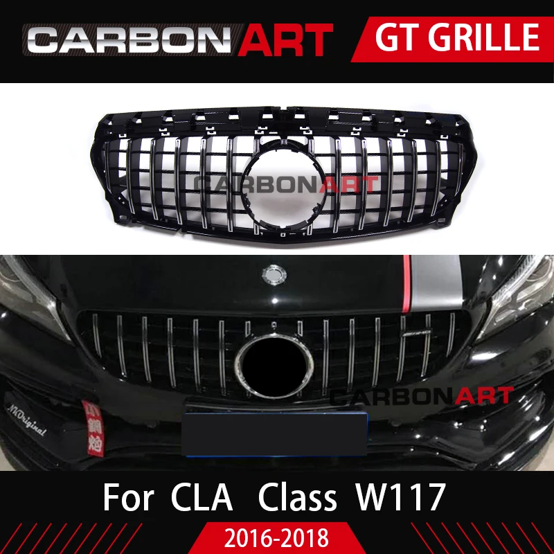 Решетка CLA W117 GT style для MB передний гриль benz Class C117 CLA200 220 CLA260 300 2016 2018|Гоночные