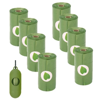 

Dog Poop Bags 8 Rolls 120 Bags with Dispenser-Biodegradable,Eco Friendly Poop Bags Dog