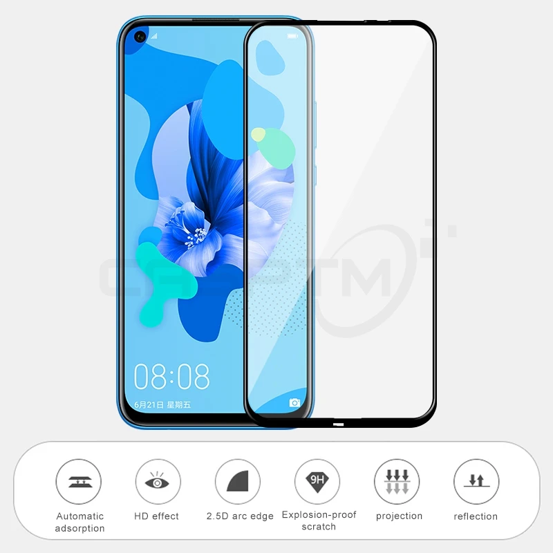 Закаленное стекло Casptm 9 H для huawei P20 Pro полноэкранная Защитная пленка Lite 2019 HD