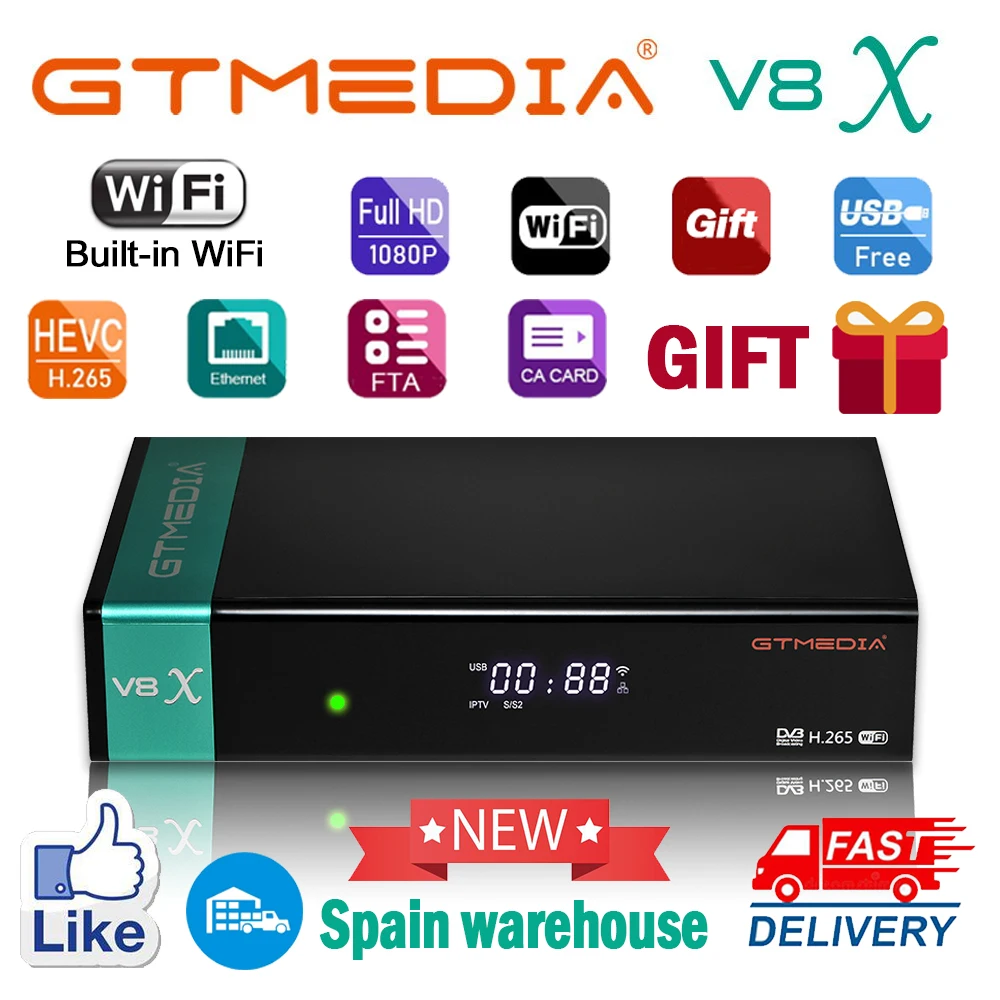 1080P FHD GTmedia V8X satellite receiver unterstützung DVB-S2/S2X CA Karte slot angetrieben durch gtmedia V8 NOVA v8 ehre keine alle enthalten