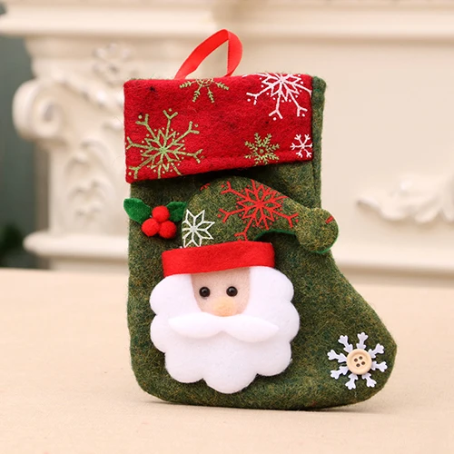 12.5x10x17CM Рождественские маленькие носки, подвесные украшения, семейные рождественские украшения, новогодние искусственные декоративные подвески, праздничные принадлежности - Цвет: 12.5x10x17CM