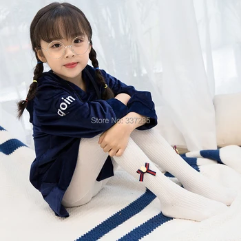 

0-8Y toddler baby girls cotton tights for child kids striped cute bow cotton spring tights princess warm new autumn pantyhose