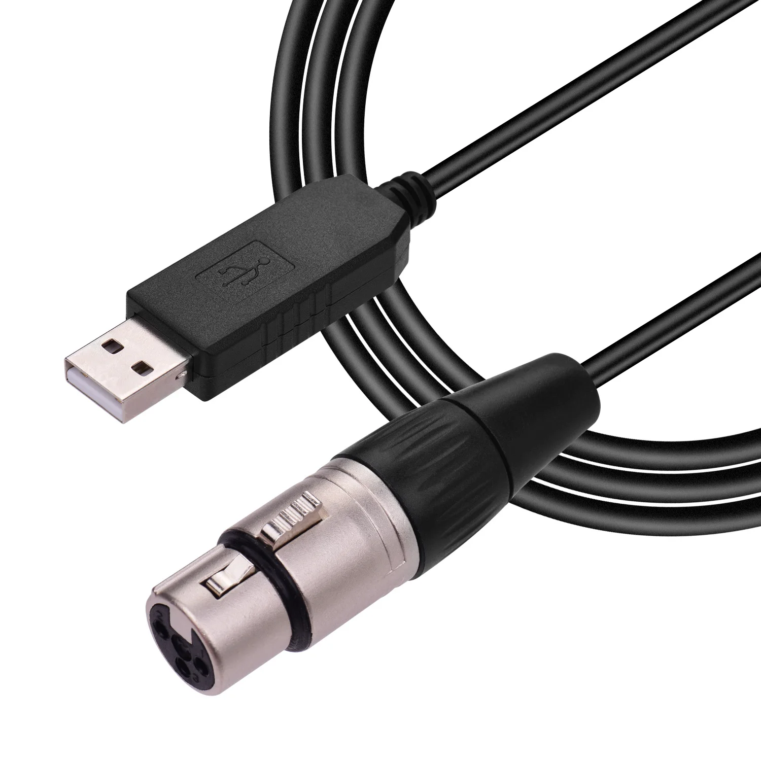 RS485 DMX512 конвертер Кабель USB к 3Pin XLR Женский интерфейс компьютера подключения сценического освещения устройств светодиодный кабель управления