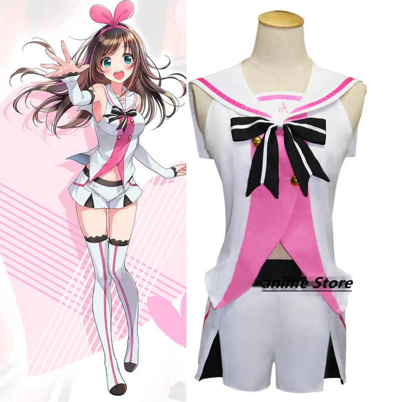Аниме Youtuber Kizuna AI косплей карнавал костюм Хэллоуин Рождественский Костюм